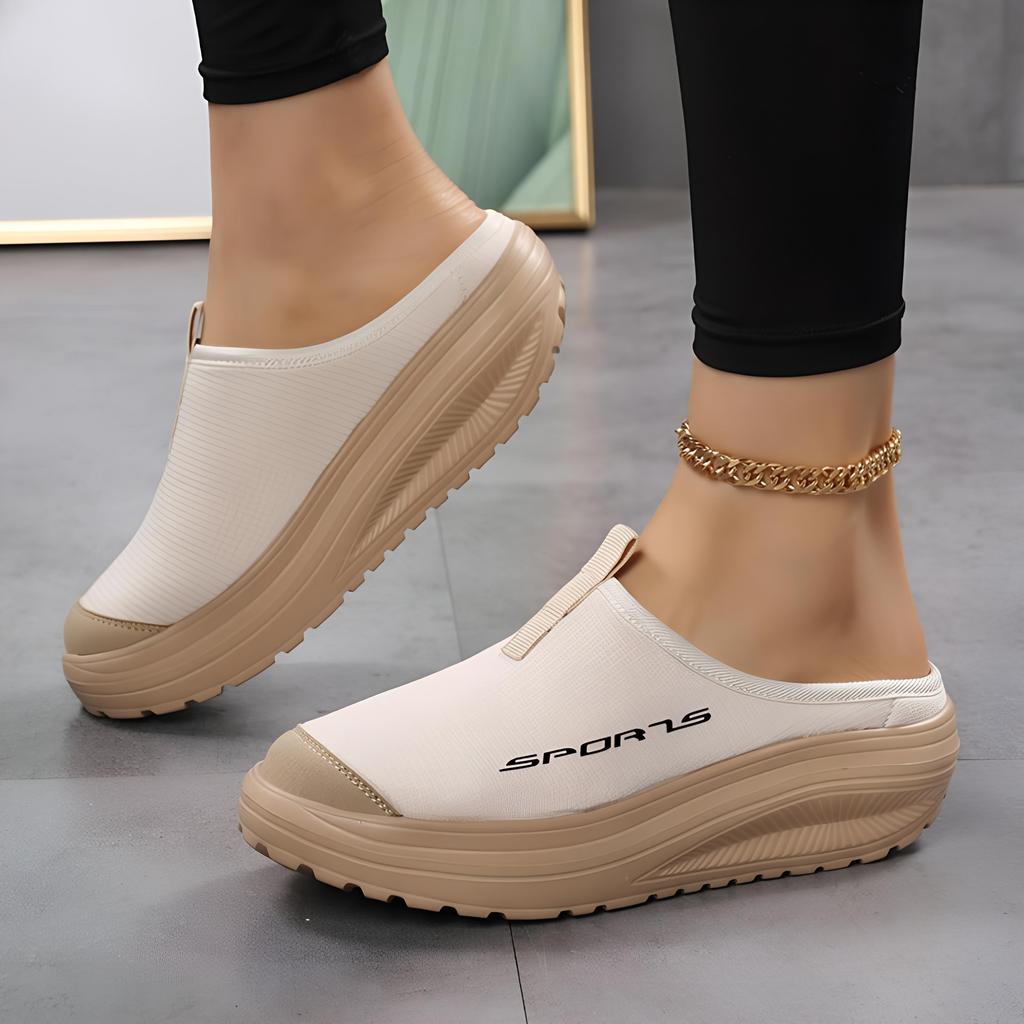 Women Casual Shoes Slip On Loafers Fashion Comfortable Breathable Slippers Female Platform Height-Increasing Footwear