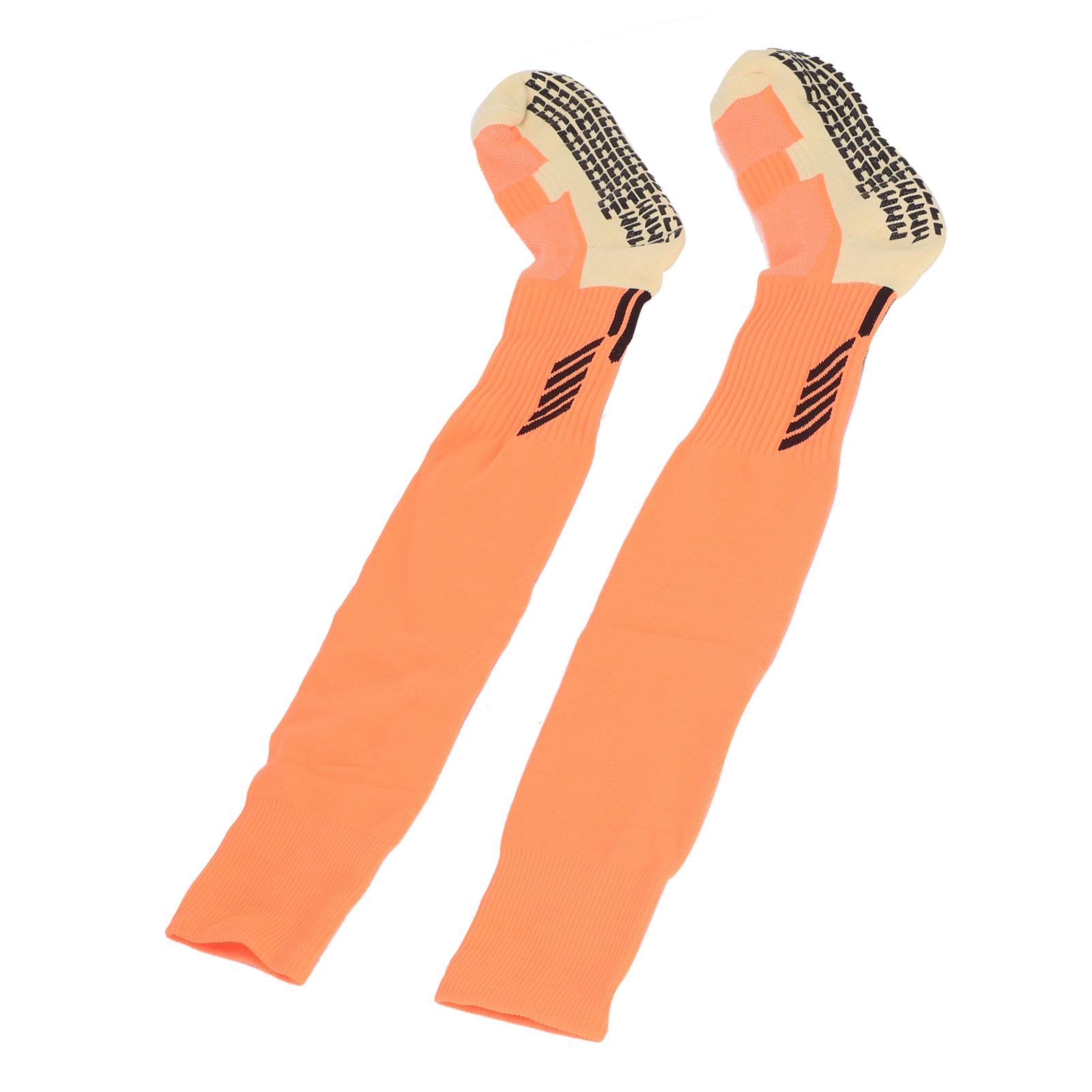 

Футбольные носки Предотвращают скольжение Влагоотводящие Амортизирующие Утолщенные Профессиональные Спортивные Носки с захватом для футбола Оранжевые оранжевый