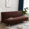 Gestreifte Jacquard-Schlafsofa-Abdeckung Ohne Armlehnen Wasser -Ski-Stoff Einfarbige Wohnzimmer-Sofa-Schutzhülle Wohnzimmer Bereich Dehnbarer Sesselbezug