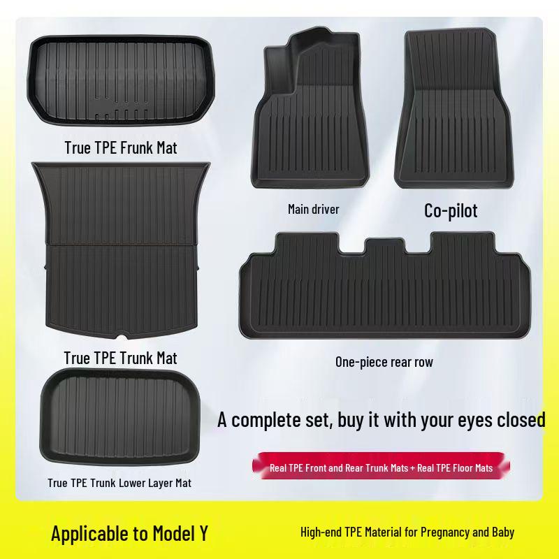 High-End TPE Floor Mats for Tesla Model Y/3 – Custom Car Accessories