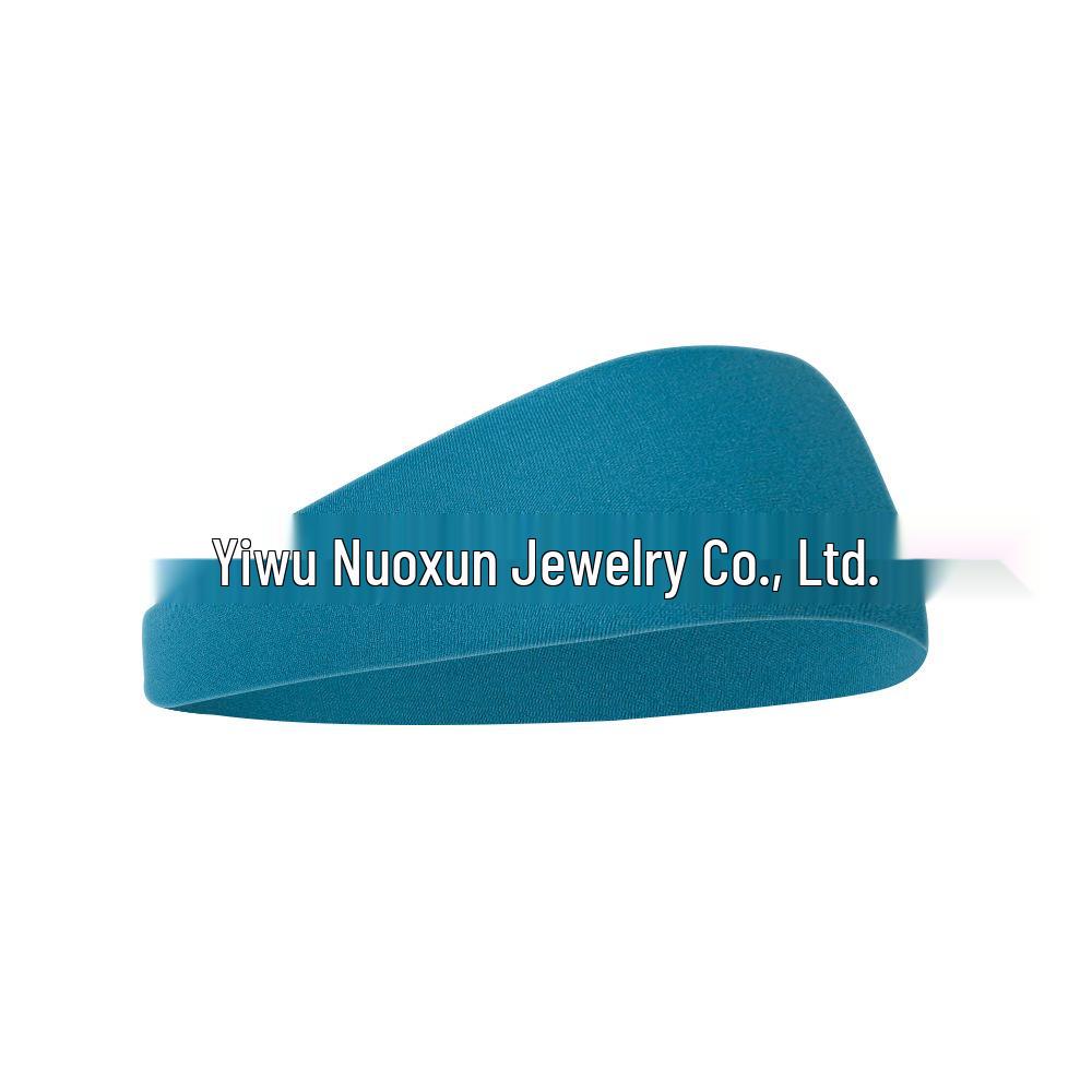 

Унисекс Эластичная Хлопковая Впитывающая Пот Фитнес Повязка на Голову для Бега, Спорта и Йоги павлин голубой