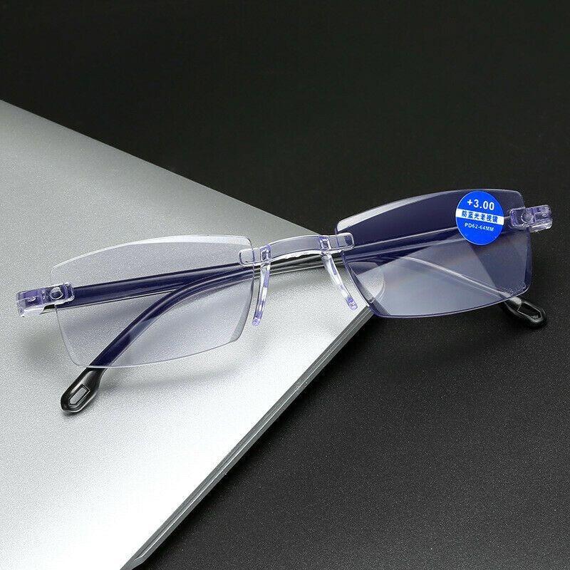 2pcs Reading Eyeglasses High-performance Premium-quality Durable Reading Aid Vision Aid Blue Lightweight Filter Male Female
