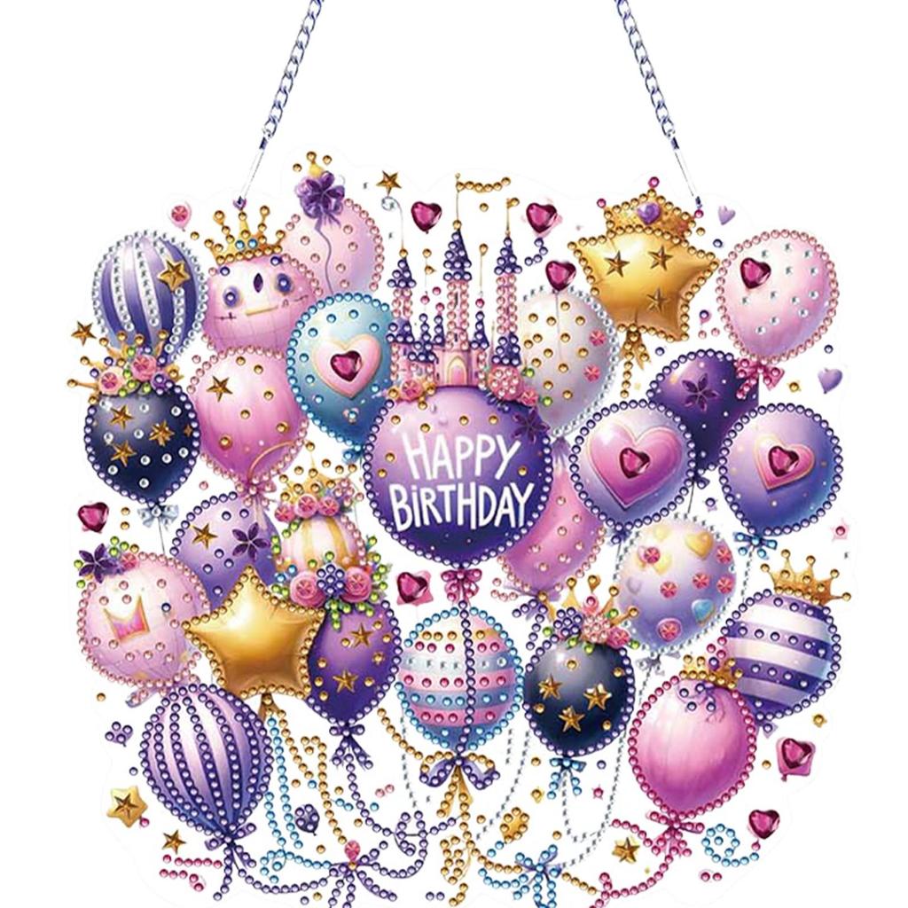 Kits d'Art Diamant 2D/Plat Acrylique DIY Forme Spéciale Pendentifs Diamants Strass Art Diamant Pendentifs Fenêtre Décor Mural pour Maison et Fenêtres