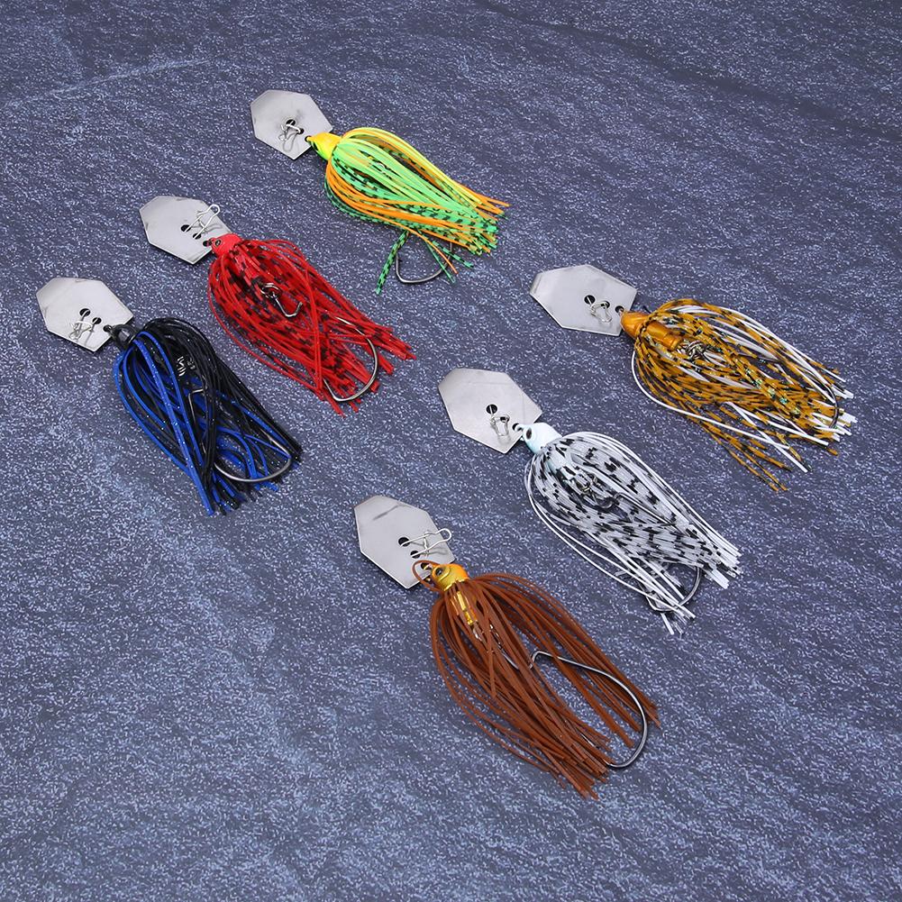 10cm 11g Metal Bait Sequin Bottom Beard Lure Fishing Lures Fish Tackle Accessories6 pcs   Set