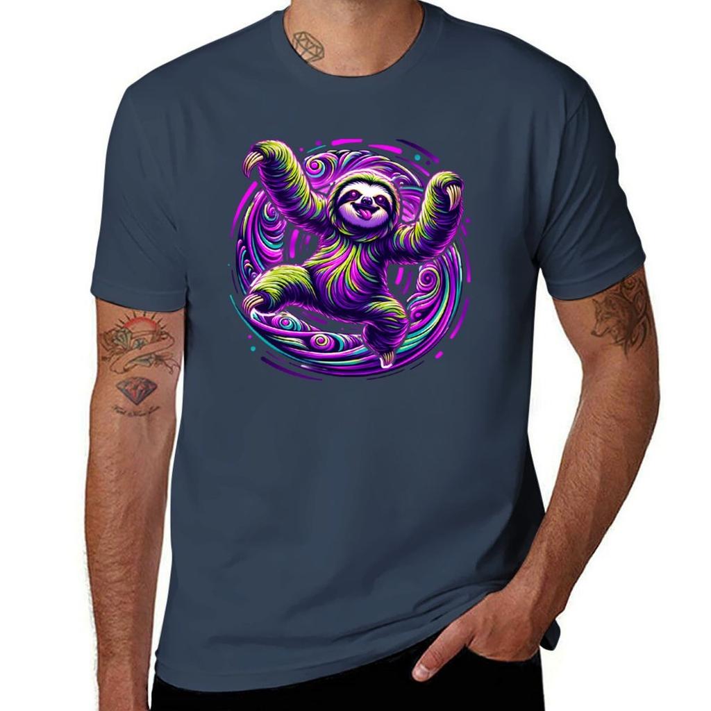 Dancing Sloth Shirt T-Shirt man t shirts for men casual man t shirt cotton high quality T-Shirt