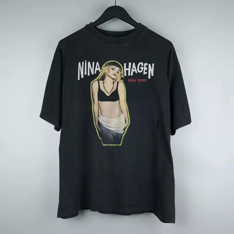 Vintage Nina Hagen Men T-shirt Black Unisex Tee All sizes S to 5Xl Unisex T-Shirt XXL