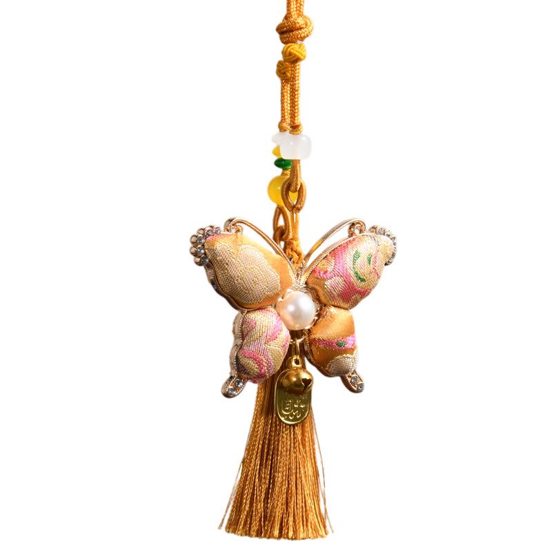 DIY Butterfly Brocade Pendant Kit - Handmade Car Accessory & Dragon Boat Festival Souvenir