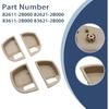FZJDSD 4Pcs Beige Left and Right Inside Door Handle Frame Cover Bezel Compatible with Hyundai Santa Fe 2007 2008 2009 2010 2011 2012 Replace
