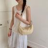 Minimalist Crossbody Bag for Women Soft Leather Shoulder Bag Zip Closure Trendy Hobo Style Handbag