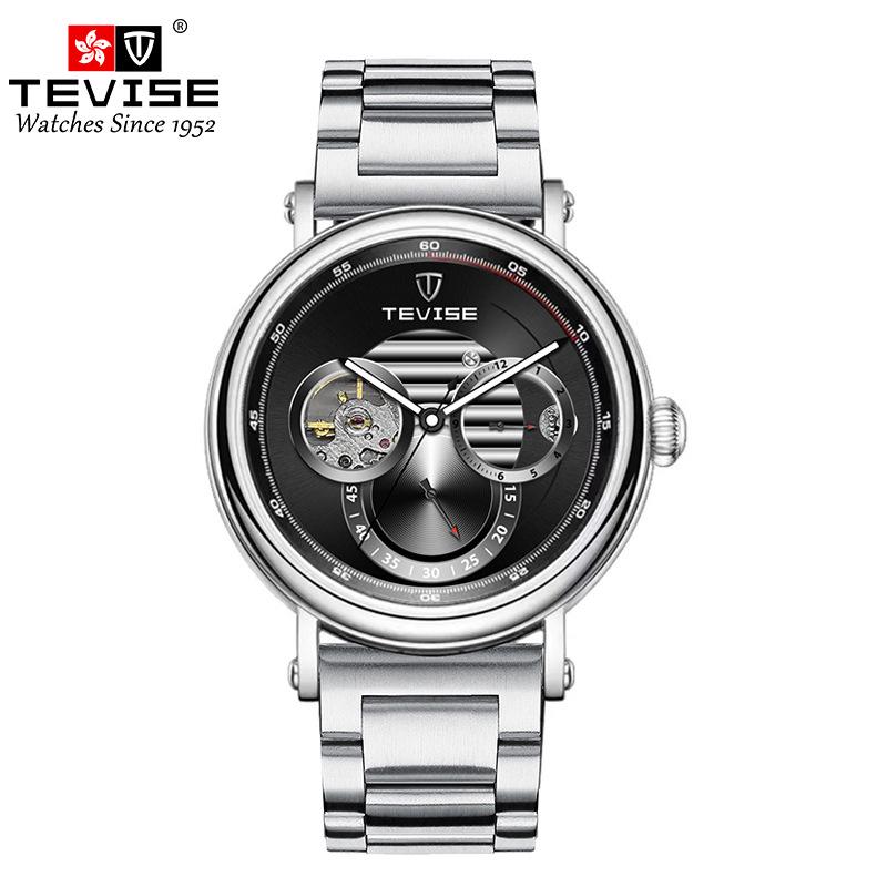 TEVISE Men's Waterproof Luminous Minimalist Automatic Mechanical Watch