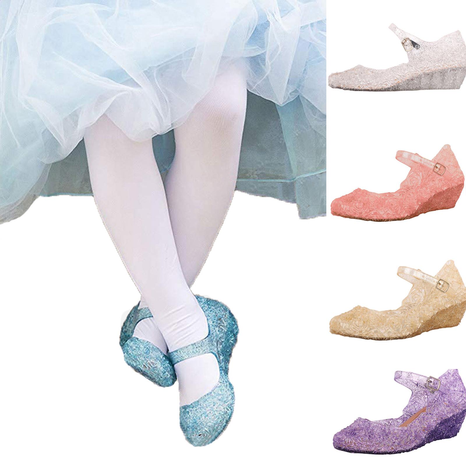 

Обувь для маленьких девочек на танкетке для костюмированной вечеринки, сандалии принцессы на танкетке