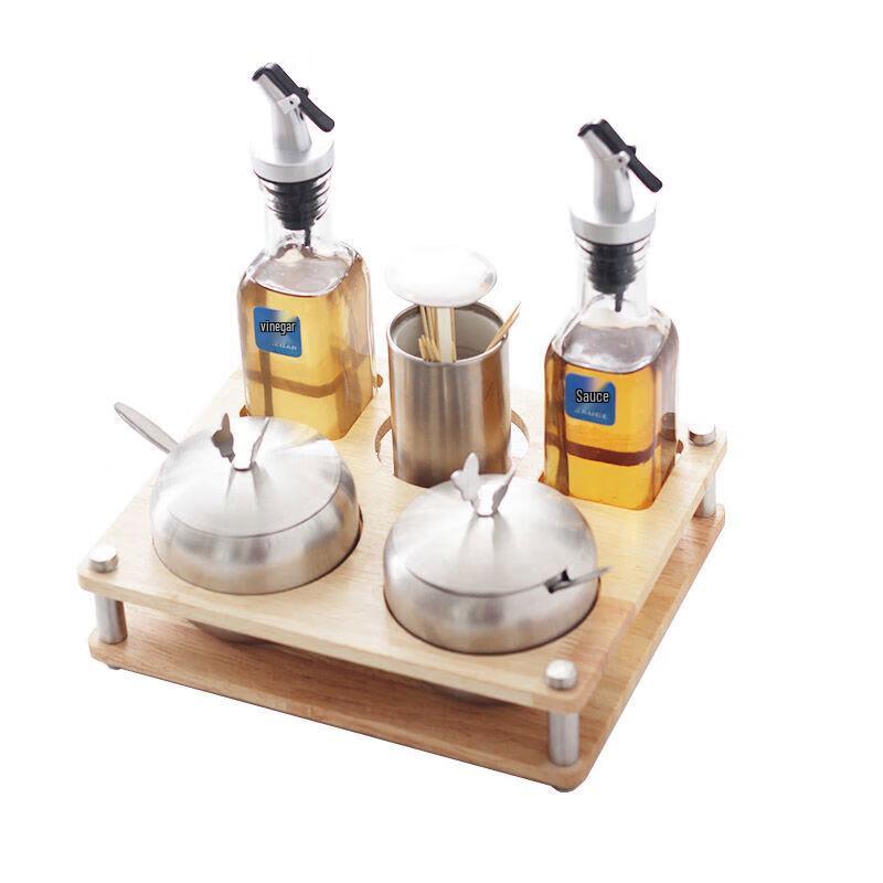 

Glass Condiment and Seasoning Jar Set