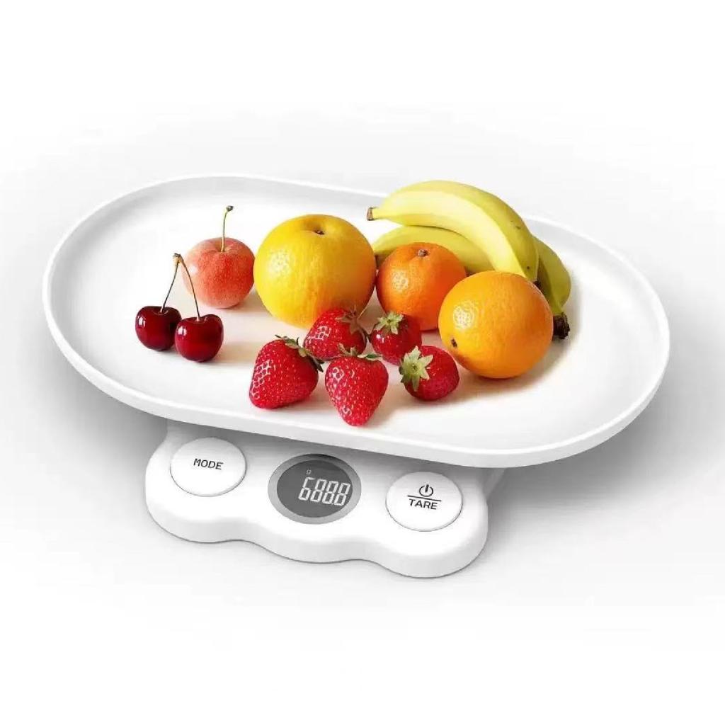 Kitchen Food Scale with Removable Tray Small Electronic Weighing Scale for Fruits Newborn Pet