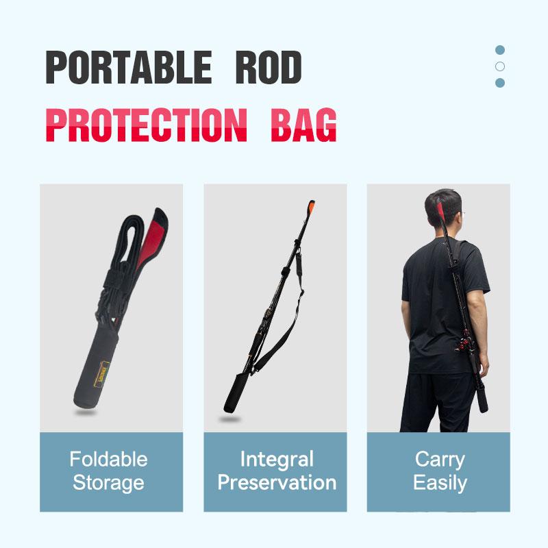 Kingdom Spinning Fishing Rods 73cm-152cm Casting Rod Protection Rope Length Adjustable For Protection Rods Cap Pole Storage Bag