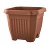 Doniczka Z Podstawką Plastikowa Kwadratowa 25x25 Cm Terakota Do Domu I Ogrodu 1 Szt. Octagon