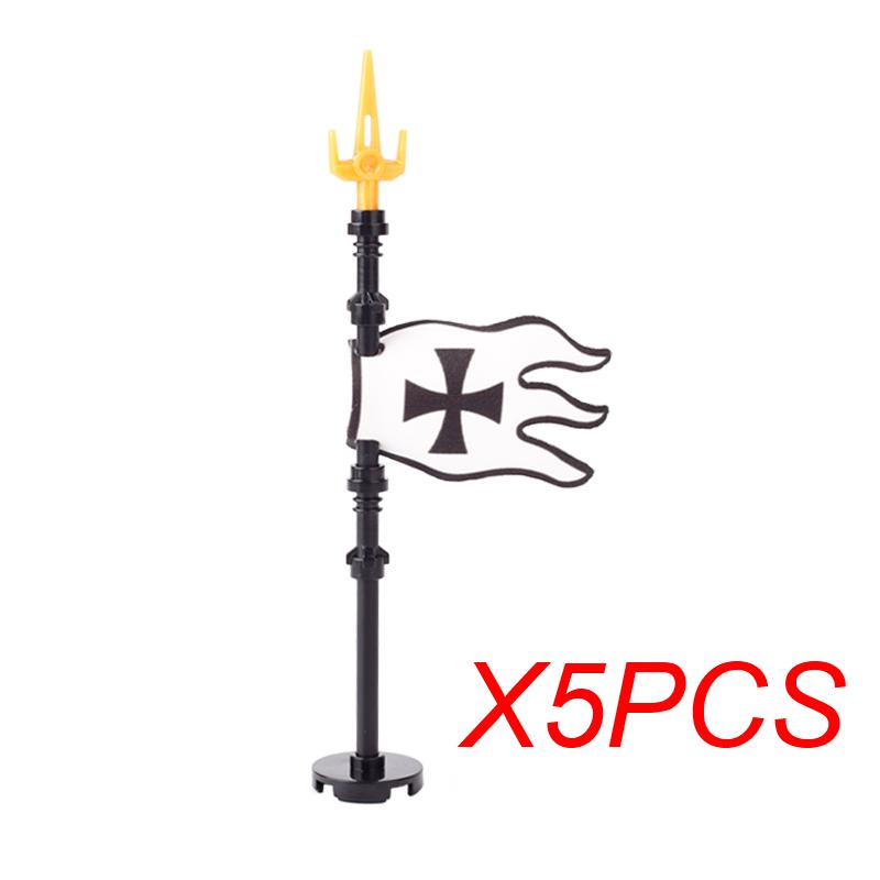 MOC Mittelalter Roter Löwe Schwarzer Adler Burg Soldat Ritter Pferd Reittier Baustein Militärfigur Weste Rüstung Fahne Spielzeug Geschenk