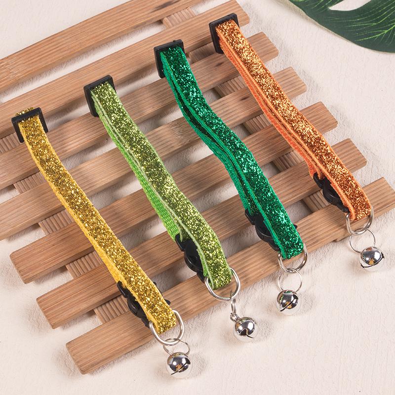 1PC Reflective Breakaway Cat Collar Safety Elastic Adjustable Neck Strap With Bell For Kitten Puppy Pet Leash Accessories