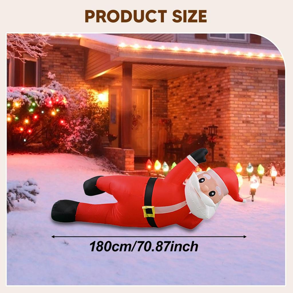 Christmas Inflatable Santa 5.9ft Built in LED Lights Outdoor Decoration Inflatable Figure for Yard Outside Indoor Patio Decor