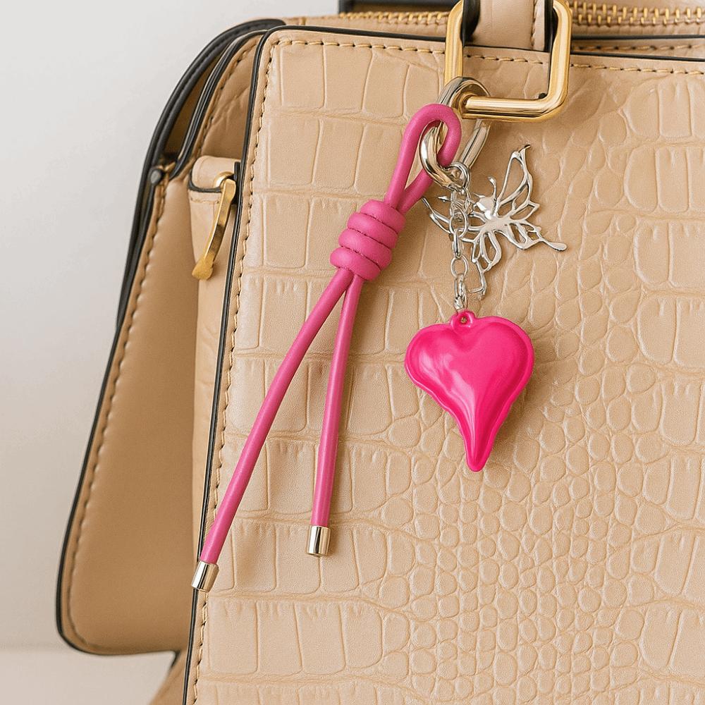 Hand-Woven Heart Shaped Bag Pendant Anti-Lost Braided Rope Key Chain  Birthday Parties