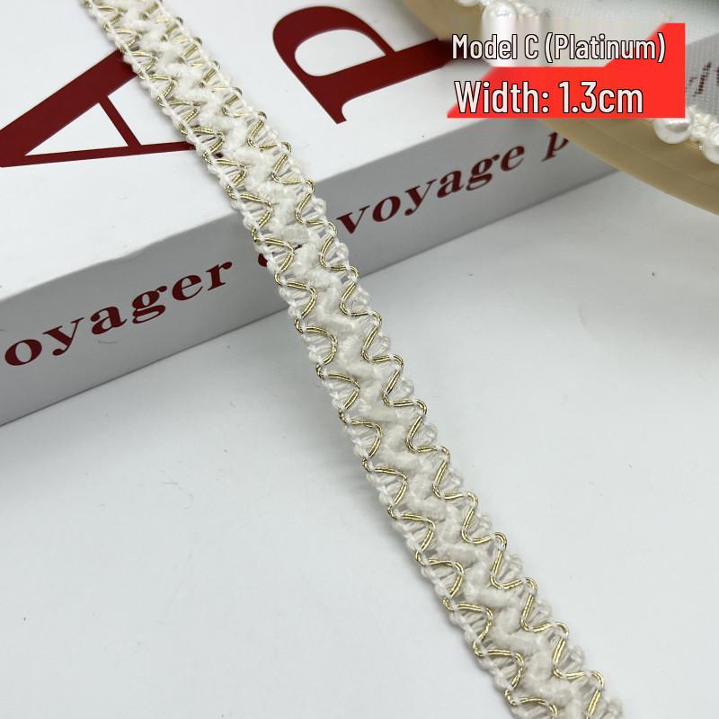 Handmade Gold & Silver Thread Lace: Song Brocade National Style for DIY Clothing, Cuffs, Curtains, and Cushion Decoration.