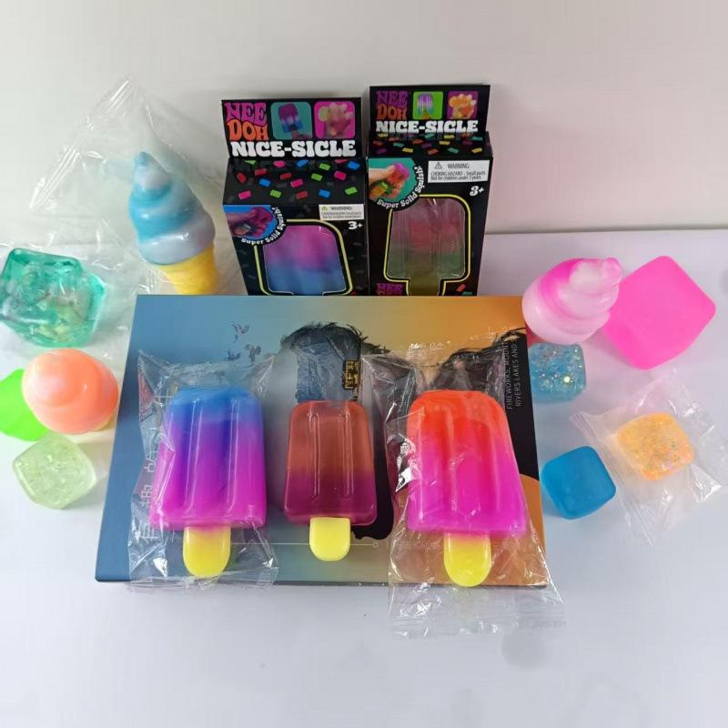Ice Cream Bar Shaped Soft Maltose Squishy Toy, Slow Rebound Stress Relief Squeeze Toy, Portable Sensory Fidget Toy