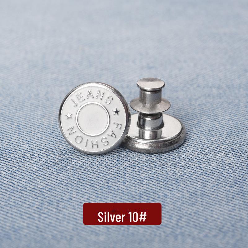 Adjustable Waist Jeans with No Nails, Detachable Waistband, and Tighten Buttons