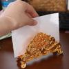 European Style Metal Paper Dispenser Zinc Zinc Zinc Alloy Gold Tissue Box Shiny Napkin Holder  Coffee Shop