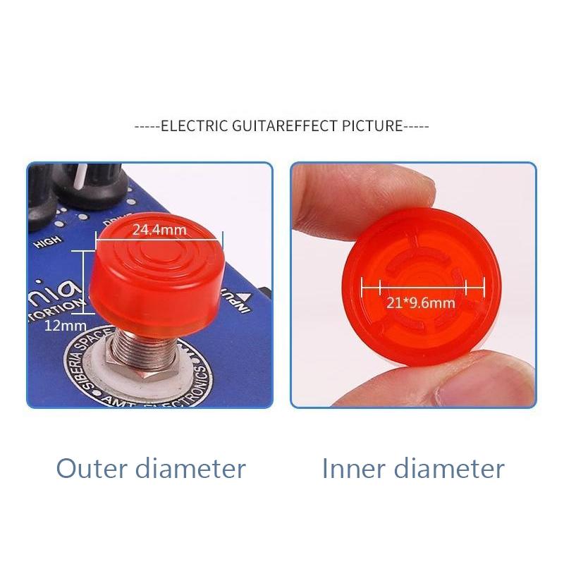 DAIERBUM 1PCS Footswitch Topper Guitar Pedal Topper Multi Color Pedal Button Caps Guitar Pedal Stomp Knobs For Pedal Board