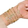 Gilded Zircon Flower Bracelet: Shiny, Exquisite, Versatile, and Fashionable Hand Jewelry