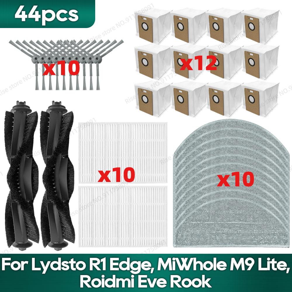Compatible for Lydsto R1 Edge / R1D Edge, MiWhole M9 Lite, (Roidmi Eve Rook / Eve Rook S) Accessories Hepa Filter Mop Side Brush