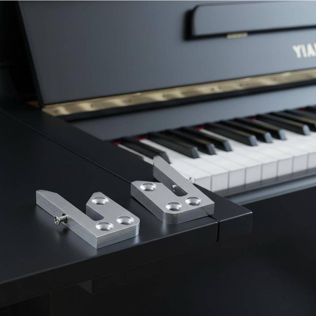 2 Pièces Charnière de Couvercle de Piano Support Pièce de Rechange Dispositif de Descente Douce Boucle Fermeture