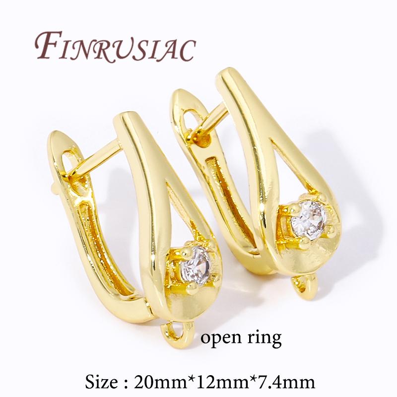 Multi Styles 18K Gold Plated Earwires Fasteners Earring Hooks Clasps Accessories For DIY Women's Anti-Allergy Earrings Making