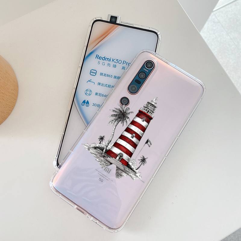 YNDFCNB Lighthouse Print Bird Seagull Phone Case For Redmi Note 5 7 8 9 10 A K20 Pro Max Lite for Xiaomi 10pro 10T