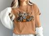 Wildlife Halloween T-Shirt, Lemur Graphic With Witch Ghost Pumpkin Design