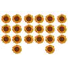 20 Stück DIY Bastel Sonnenblumen Stickerei Aufnäher Stickerei Zubehör Aufnäher zum Aufnähen Kleidung Dekoration