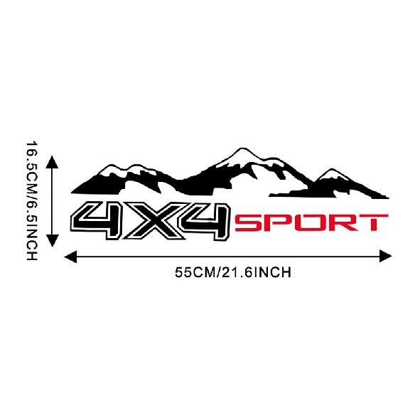 2x Car Pickup Off Road Body Sticker Decal Vinyl Black 4X4 Mountain Sport Letter