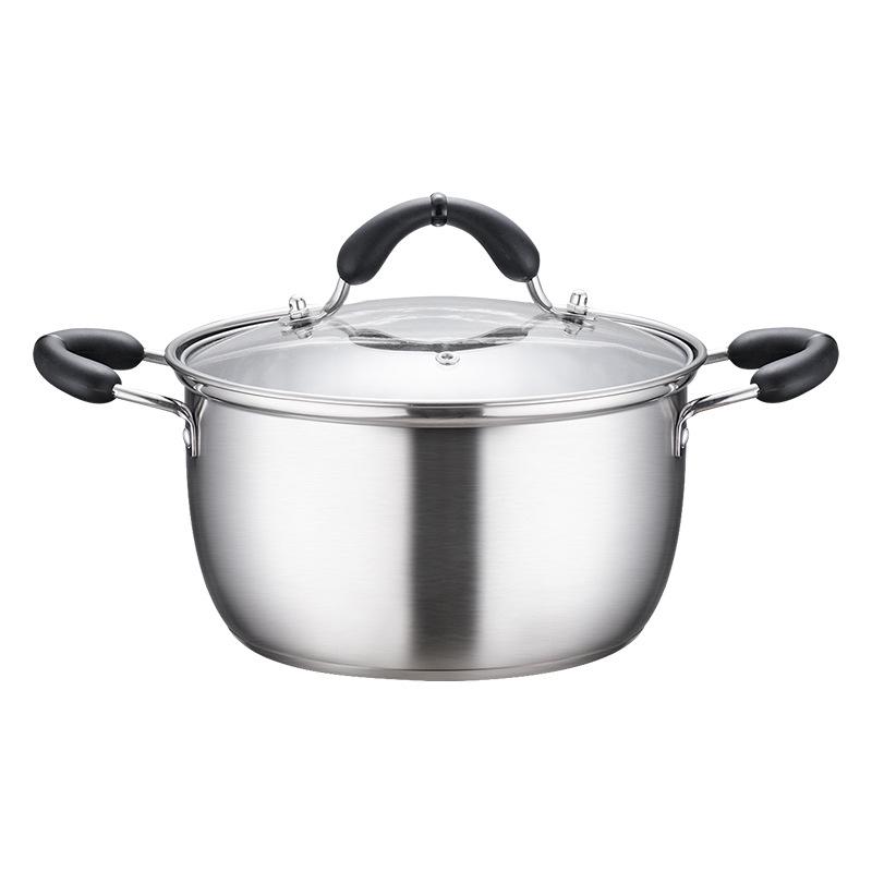 

NEW Stainless Steel Soup Pot Thickened Household Porridge Cooking Non-stick Pot Multi-functional Milk Pot Gas Induction Cooker