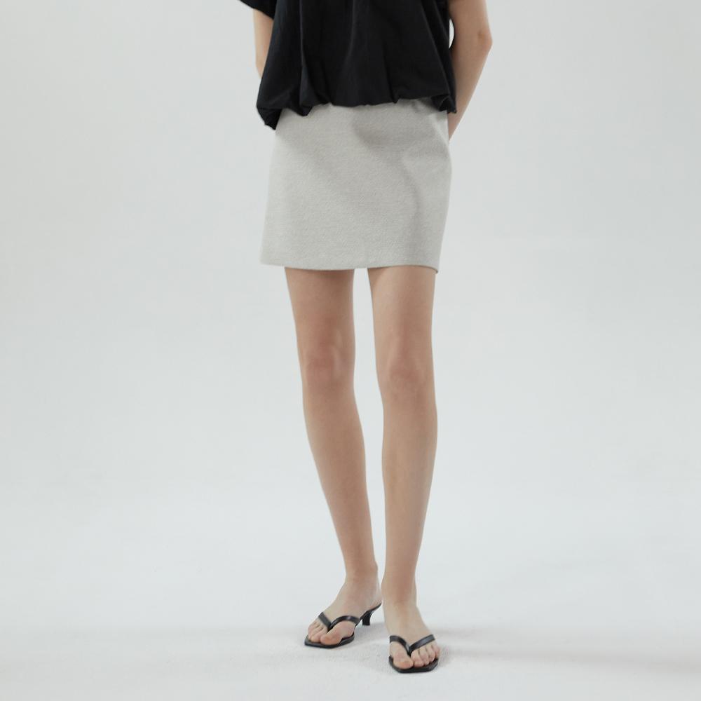 Mommet Ruby Summer Tweed Skirt Beige