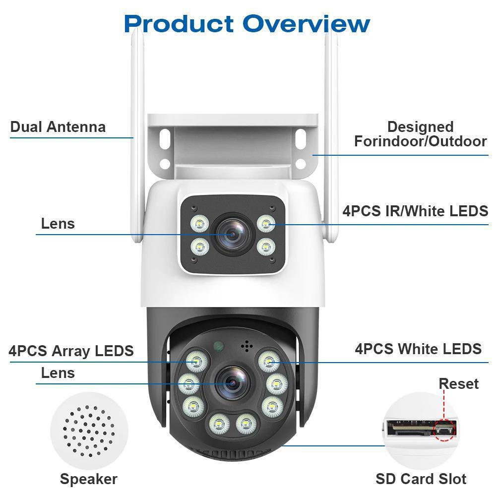ICSEE Outdoor PTZ Wireless Home Surveillance Camera - High-Definition