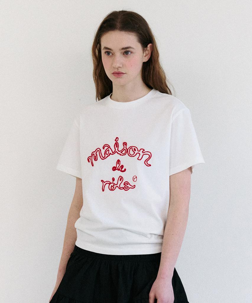 ROLAROLA Maison De Rola T-shirt à contours Blanc