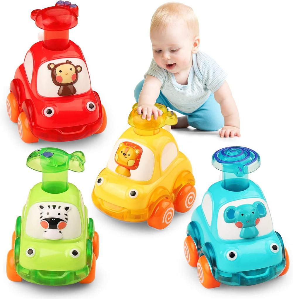 Fun forest animal pressure car cartoon inertial car sliding toy model car