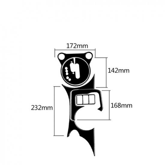 5Pcs Glossy Piano Black Automatic Gear Shift Cover Trim For Nissan 370Z