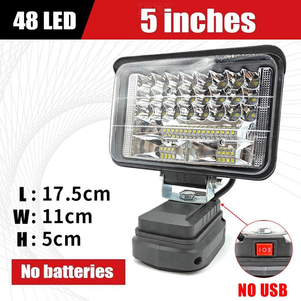 1Pcs Portable Working Spotlights 3/4/5/7/8Inch Fishing Light Led Light  Fit for Makita 18V Battery