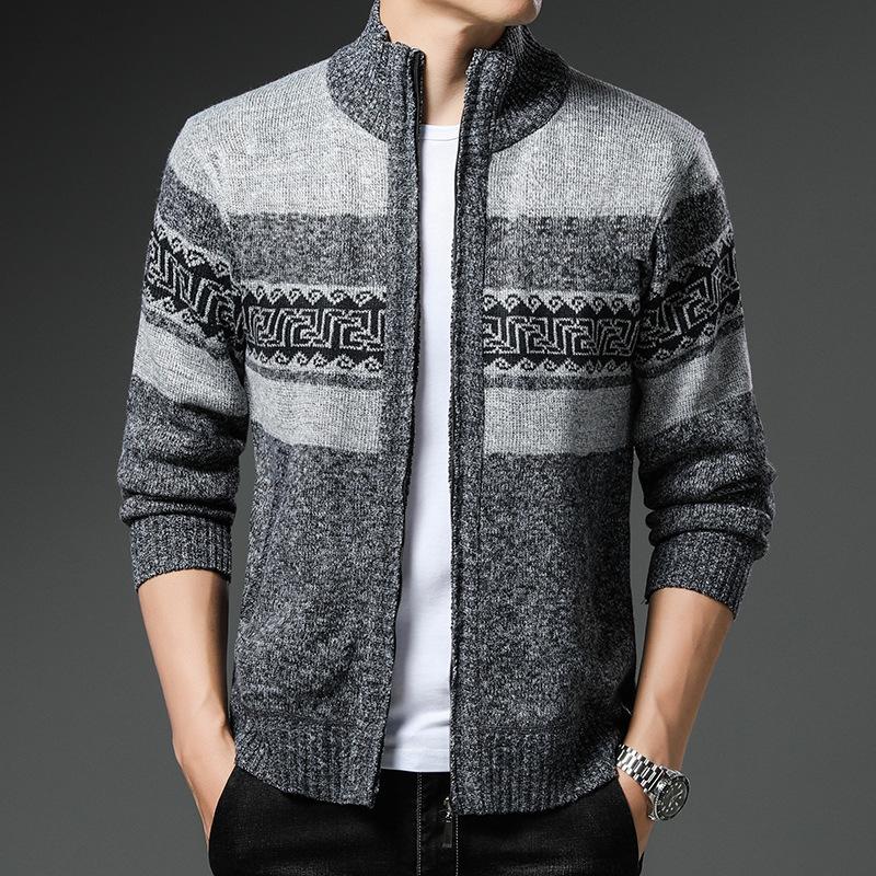 

2026 Autumn and Winter New Fashionable Men s Clothing Simple Printing Versatile for Commuting L темно-серого