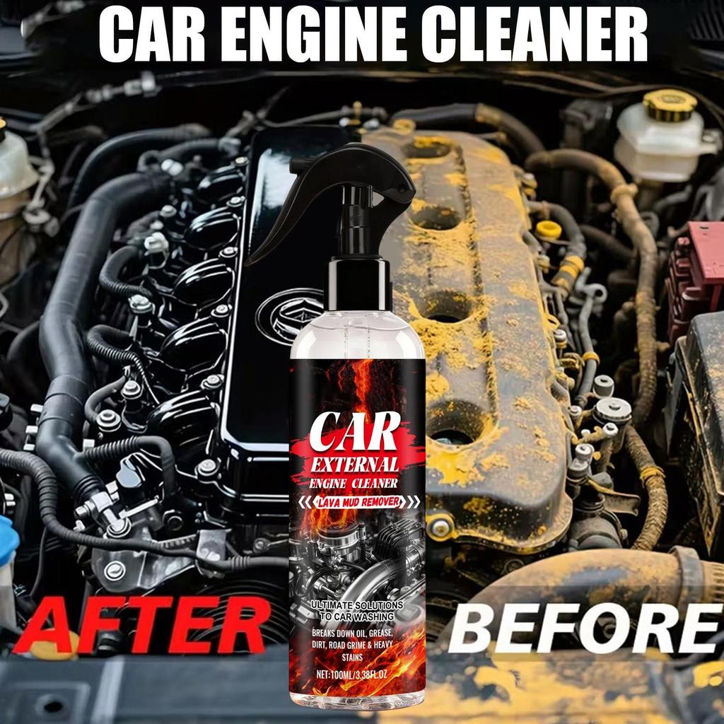 Engine Cleaner 100ml Portable Gentle Grime Cleaning Spray Car Engine Cleaner For Trailer RV Truck Automotive Sedan Pickup