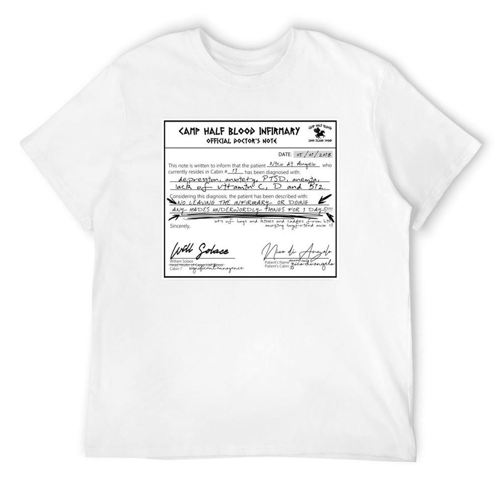 Percy Jackson - Solangelo Lékařská poznámka Tričko letní topy plus size oblečení pánské tričko grafické