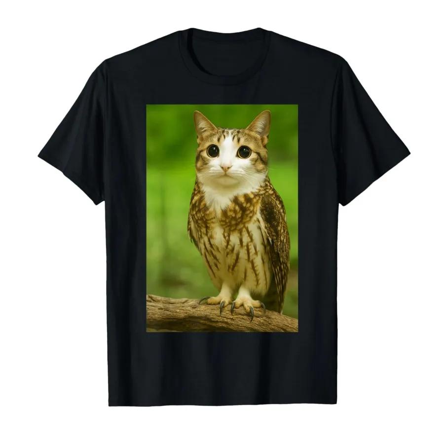 Meowl Cat Owl Funny Internet Trendy T-shirt For Women T Shirts Short Sleeve Tops