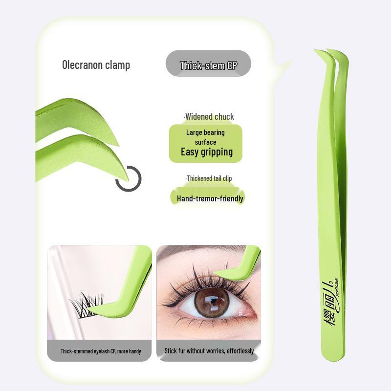 Ying Lier Natural Cluster Fox-Eye Eyelashes - Beginner-Friendly and Glue-Free