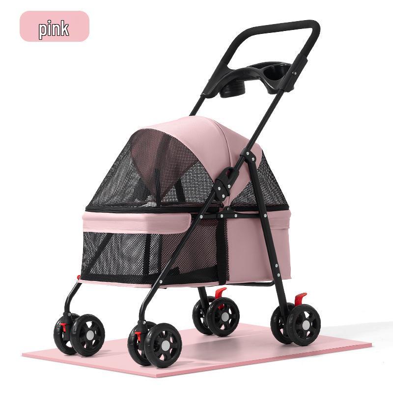 Lightweight Foldable Pet Stroller for Cats and Dogs - Travel and Outdoor Use