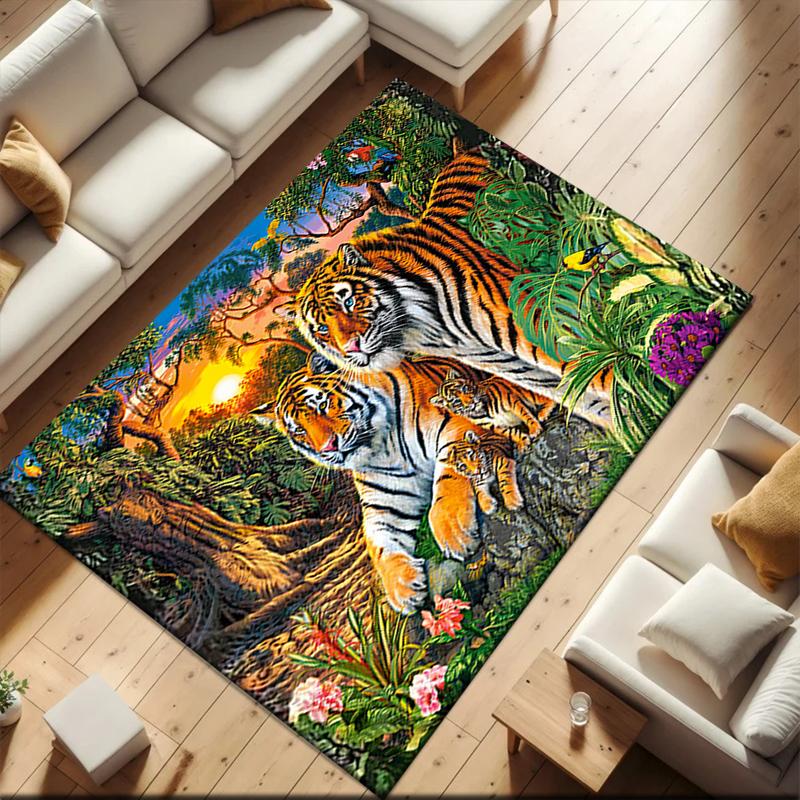 2026 New Style cartoon tiger Carpet Rug for Living Room Bedroom Home Sofa Decoration,Kids play Non-slip Floor Mat
